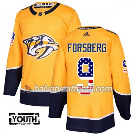 Lasten NHL Nashville Predators Pelipaita Filip Forsberg 9 Adidas 2017-2018 Kulta USA Flag Fashion Authentic Lasten NHL Nashville Predators Pelipaita Filip Forsberg 9 Adidas 2017-2018 Kulta USA Flag Fashion Authentic